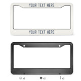 Custom White Blue License Plate Frame