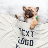 Custom White Blue Pet Blanket