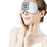 Custom White Blue Sleep Mask