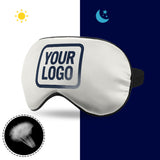 Custom White Blue Sleep Mask