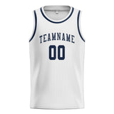 Custom White & Blue Colors Design Sports Basketball Jersey