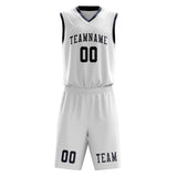 Custom White Blue Basketball Set