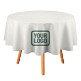 Custom White Blue Green Round Table Cloth