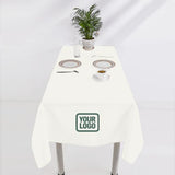 Custom White Blue Square Table Cloth