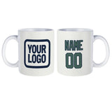 Custom White Blue Green Mug