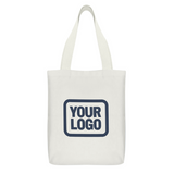 Custom White Blue Green Canvas Tote Bag
