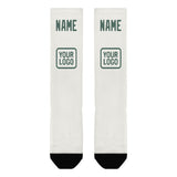 Custom White Blue Green Knee-High Sock