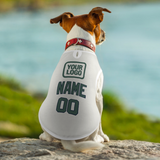Custom White Blue Green Pet Vest