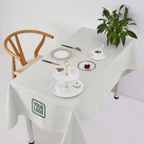 Custom White Blue Square Table Cloth