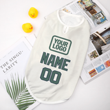 Custom White Blue Green Pet Vest