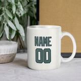 Custom White Blue Green Mug