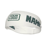 Custom White Blue Green Sports headband
