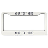 Custom White Navy License Plate Frame