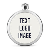 Custom White Navy Hip Flask