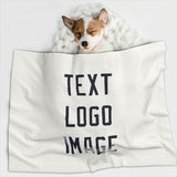 Custom White Navy Pet Blanket
