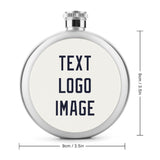 Custom White Navy Hip Flask