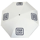 Custom White Navy Automatic Umbrella