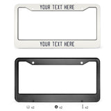 Custom White Navy License Plate Frame