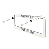 Custom White Navy License Plate Frame