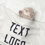 Custom White Navy Pet Blanket