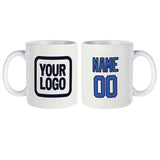 Custom White Sky Blue Mug