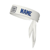 Custom White Sky Blue Headband