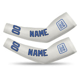Custom White Sky Blue Arm Sleeve