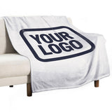 Custom White Navy Blanket