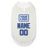 Custom White Sky Blue Pet Vest