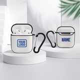 Custom White Sky Blue AirPods Case