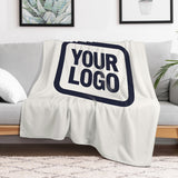 Custom White Navy Blanket