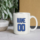 Custom White Sky Blue Mug
