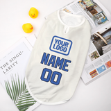 Custom White Sky Blue Pet Vest