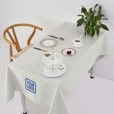 Custom White Navy Square Table Cloth