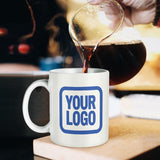 Custom White Sky Blue Mug
