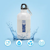 Custom White Sky Blue Sports Bottle