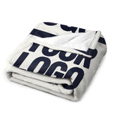 Custom White Navy Blanket