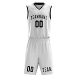 Custom White Navy Basketball Set
