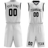 Custom White Navy Basketball Set