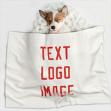 Custom White Orange Red Pet Blanket