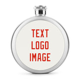 Custom White Orange Red Hip Flask