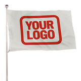 Custom White Orange Red Flag