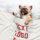 Custom White Orange Red Pet Blanket