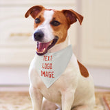 Custom White Orange Red Pet Scarf