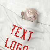Custom White Orange Red Pet Blanket