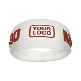 Custom White Coral Red Sports headband