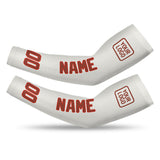 Custom White Coral Red Arm Sleeve