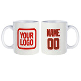 Custom White Coral Red Mug