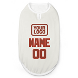 Custom White Coral Red Pet Vest