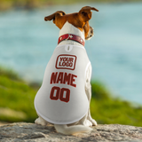 Custom White Coral Red Pet Vest